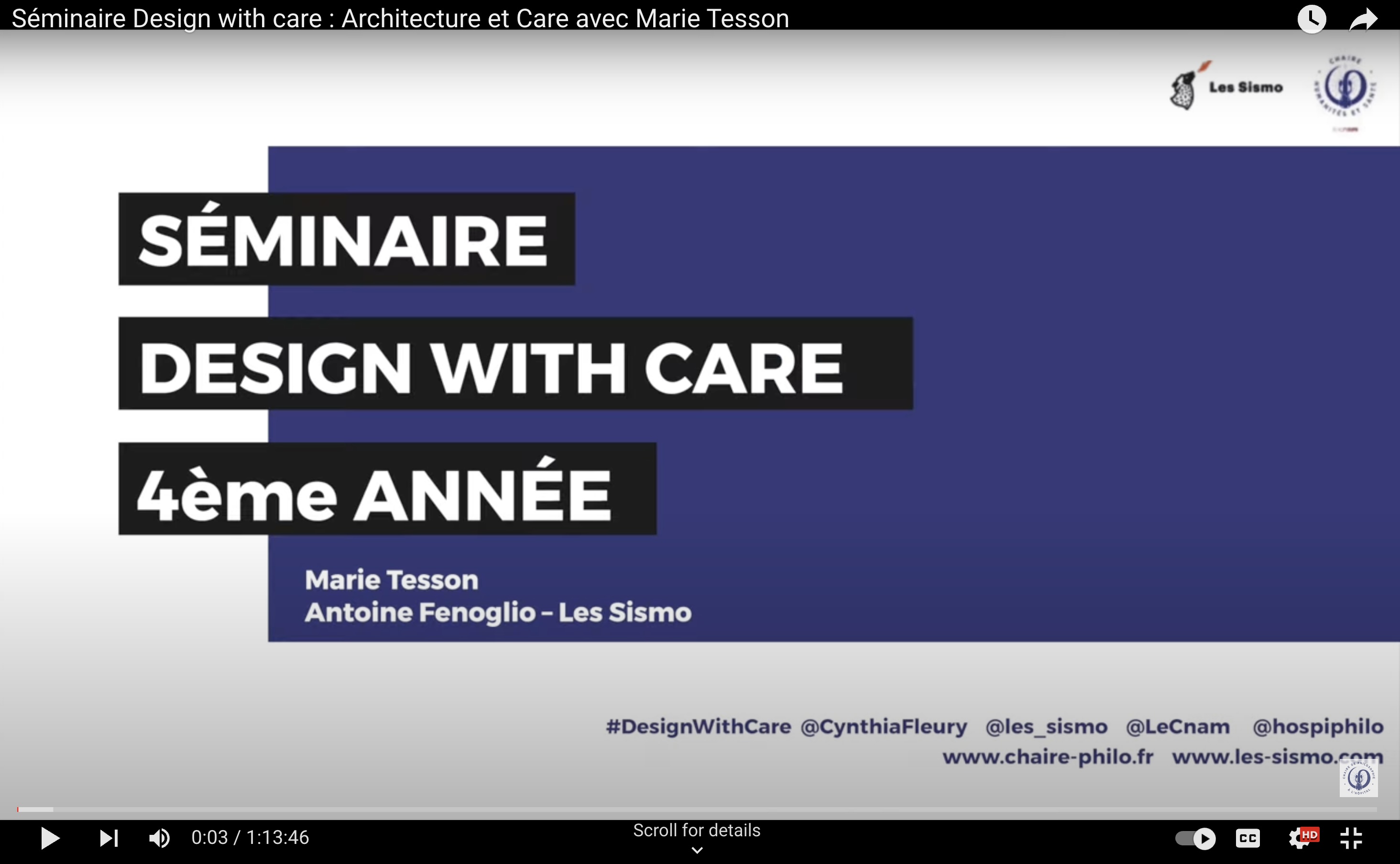 Séminaire Design with care